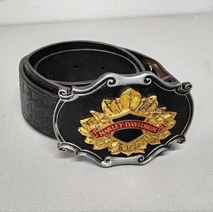 Vintage Harley Davidson Buckle and Belt (Size 38)